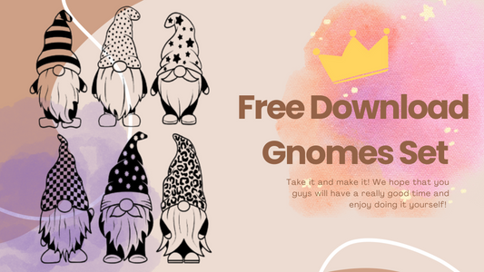 Free Templates - Gnomes Set - Cricut File - GomArtCraft