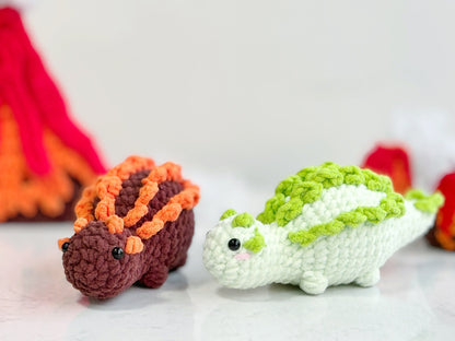 Combo Dinosaur No Sew Crochet Pattern, Parasaurolophus Pattern, Pterosauria Pattern, Ankylosaurus Pattern, Plesiosaurus Crochet Pattern