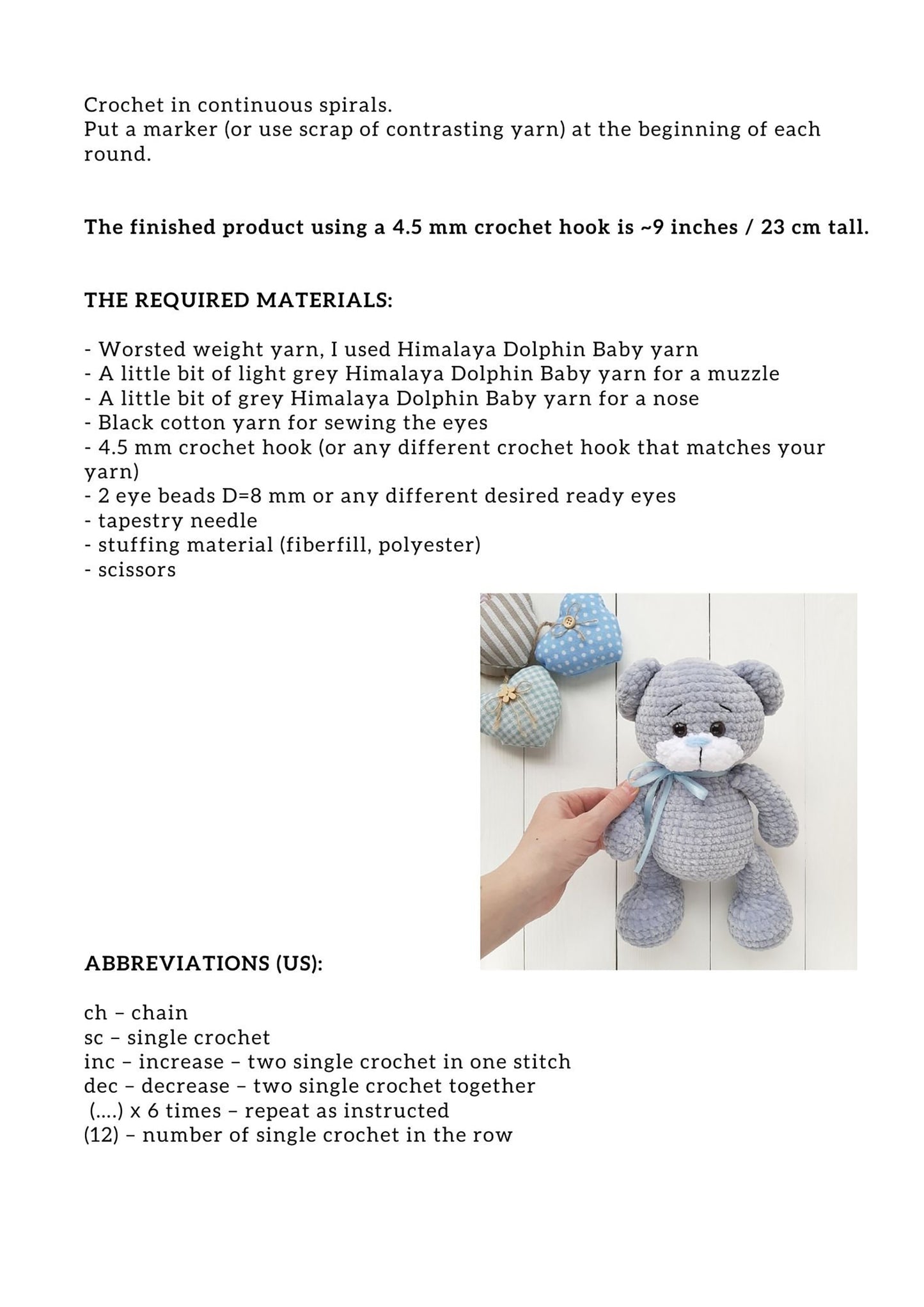 Crochet PATTERN bear, Amigurumi tutorial PDF in English, amigurumi handmade children's gift for the Christmas gift souvenir animals