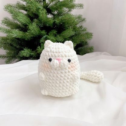 No sew 3in1 Chubby Cat Crochet Pattern Bundle, Plushie Amigurumi PDF File Tutorial in English Deutsch Français Español Português