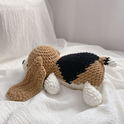 Crochet Pattern Beagle Dog, Amigurumi Puppy, Plushie Velvet Yarn, PDF File Tutorial English Deutsch Français Español Português