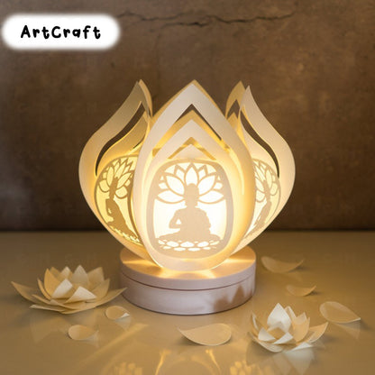 Paper Lanterns Lotus SVG - Lanterns Buddha - Paper Cutting Template - Lantern SVG - DIY Paper Lanterns