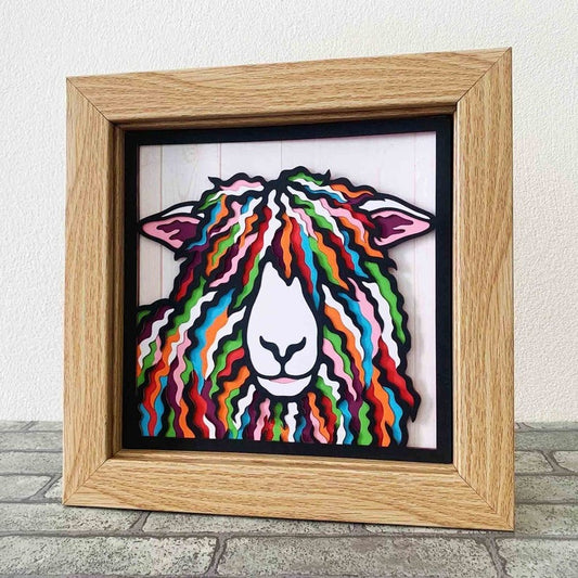 Cotswold Sheep 3D Layered SVG For Cardstock/ Colorful Sheep Multilayer/ Sheep Mandala Pop Art/ Cotswold Sheep 3D Papercraft SVG/ For Cricut