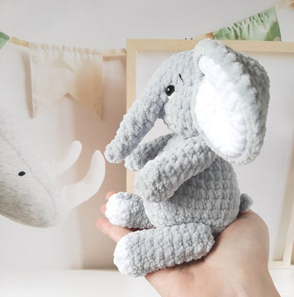 Crochet PATTERN elephant, Amigurumi tutorial PDF in English, amigurumi handmade children's gift for the Christmas gift souvenir animals