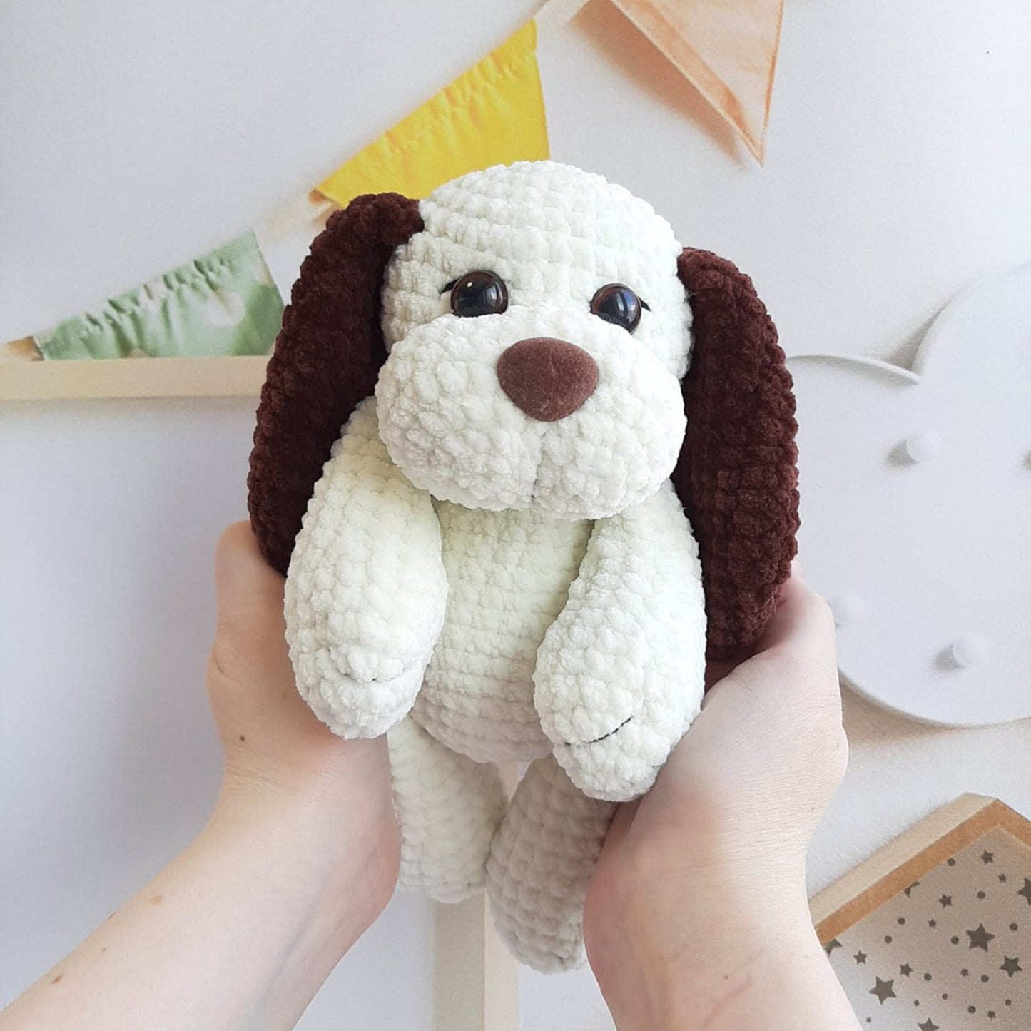 Crochet PATTERN dog, Amigurumi tutorial PDF in English, crochet puppy crochet pattern PDF Christmas gift Baby shower dog crochet pattern