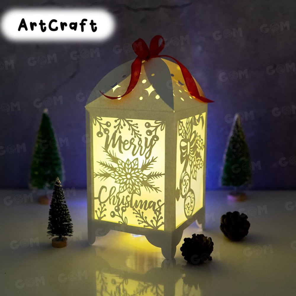 Christmas Ball Lanterns Template - Merry Christmas Paper Template SVG - Xmas Paper Cutting - DIY Paper Lanterns - DIY Paper Lanterns