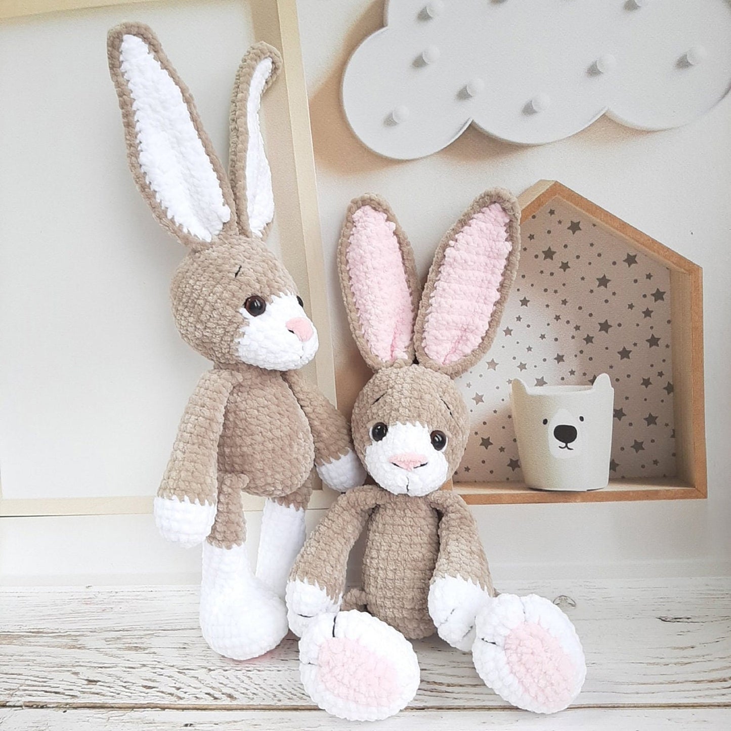 Crochet PATTERN Bunny Rabbit, Amigurumi tutorial PDF in English, Christmas gift, easter rabbit