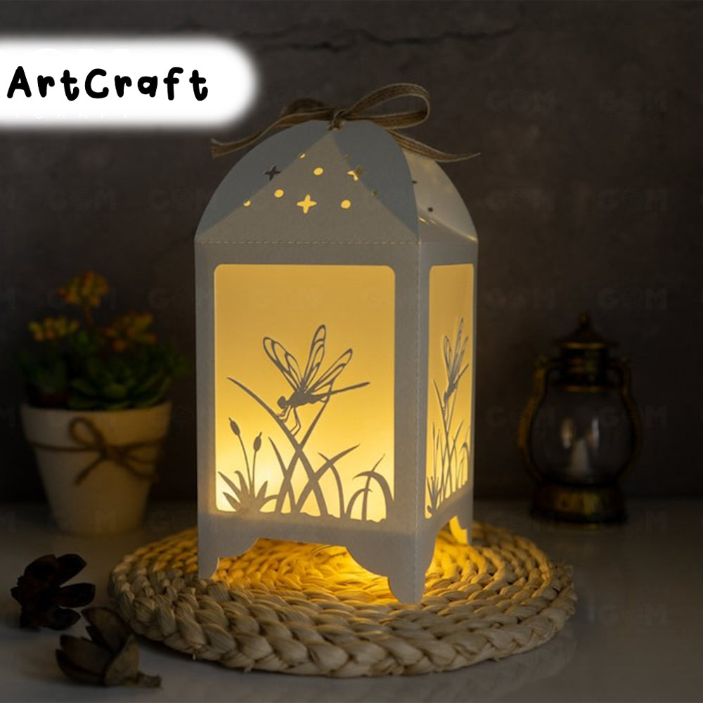 Combo 3 Insect Lantern Template - Paper Cut - Lantern Bee, Butterfly, Dragonfly - DIY Paper Lanterns