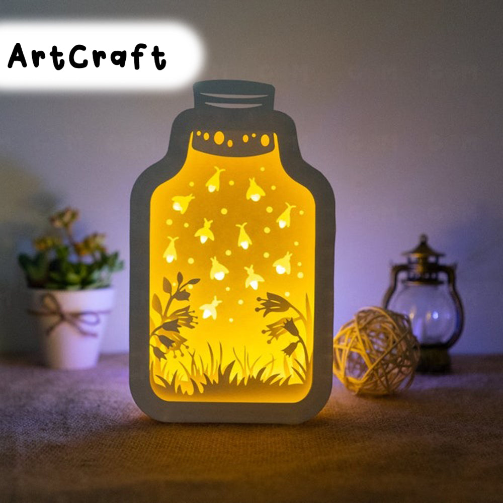 Firefly Shadow Box - Light box - Paper Cut Template - Light Box SVG File - DIY Paper Lanterns