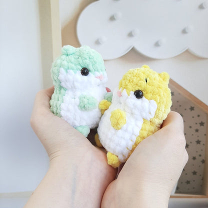 Crochet PATTERN Hamster, no sew, Amigurumi tutorial PDF in English, toy amigurumi handmade children's gift for the Christmas decor