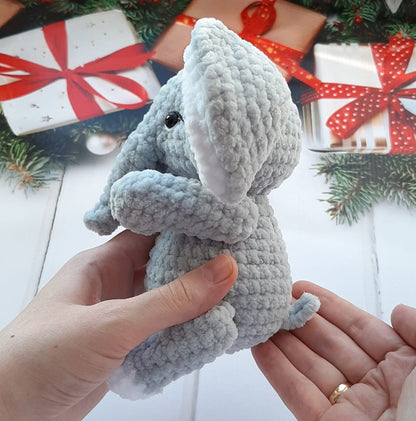 Crochet PATTERN elephant, Amigurumi tutorial PDF in English, amigurumi handmade children's gift for the Christmas gift souvenir animals