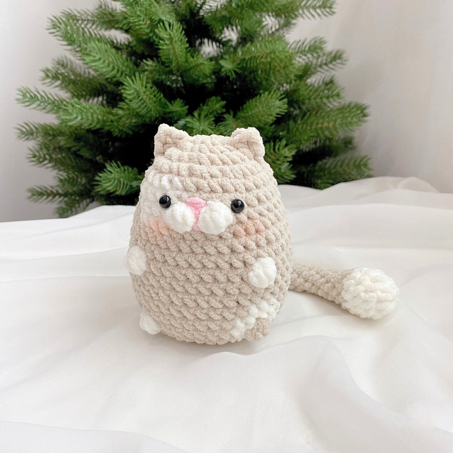 No sew 3in1 Chubby Cat Crochet Pattern Bundle, Plushie Amigurumi PDF File Tutorial in English Deutsch Français Español Português