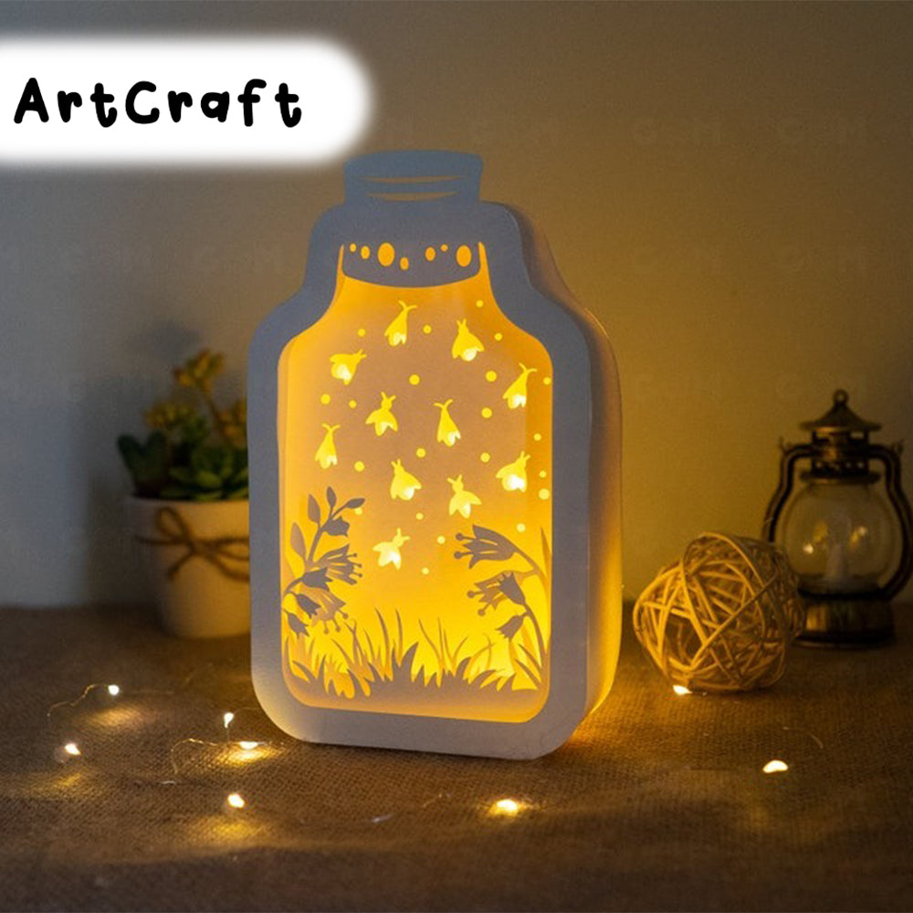 Firefly Shadow Box - Light box - Paper Cut Template - Light Box SVG File - DIY Paper Lanterns