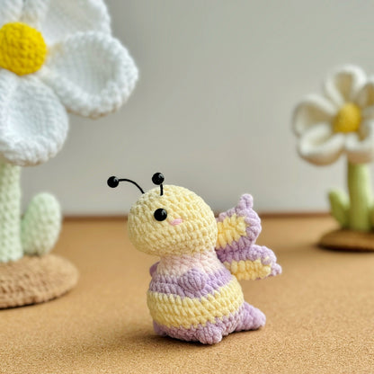 Sunflower Dinosaur No Sew Crochet Pattern, Butterfly Dinosaur Crochet Pattern, Bee-rex Crochet Pattern, No Sew Amigurumi Crochet Patterns