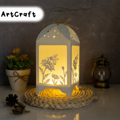 Combo 3 Insect Lantern Template - Paper Cut - Lantern Bee, Butterfly, Dragonfly - DIY Paper Lanterns