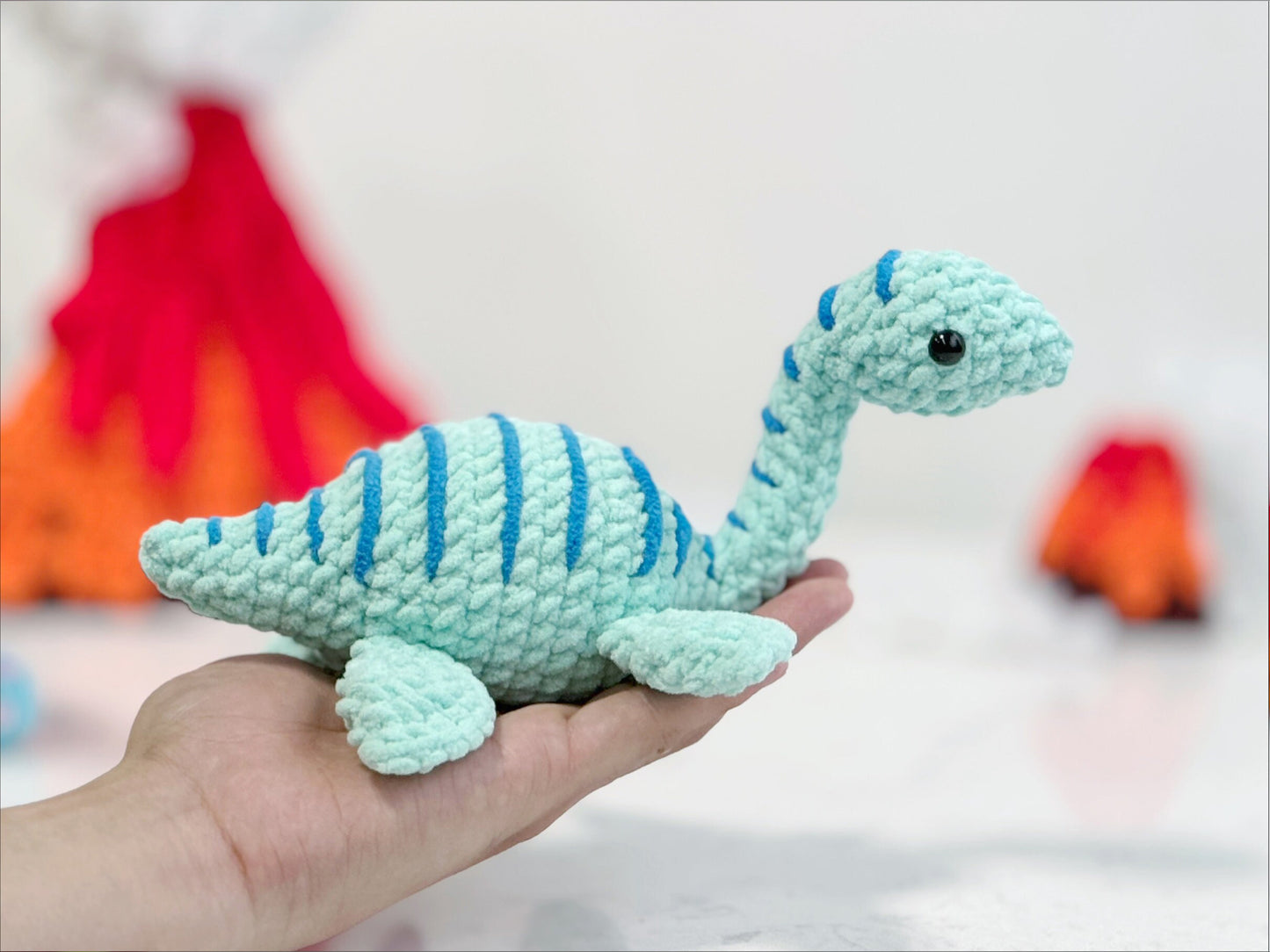 Combo Dinosaur No Sew Crochet Pattern, Parasaurolophus Pattern, Pterosauria Pattern, Ankylosaurus Pattern, Plesiosaurus Crochet Pattern