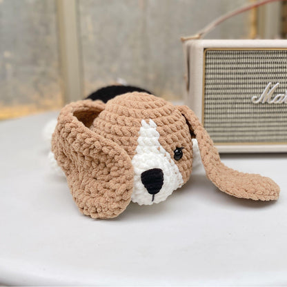 Crochet Pattern Beagle Dog, Amigurumi Puppy, Plushie Velvet Yarn, PDF File Tutorial English Deutsch Français Español Português