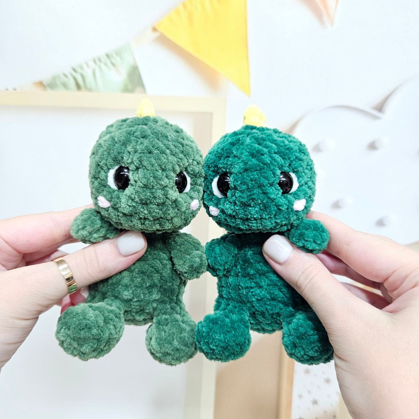 Crochet PATTERN Dino, no sew amigurumi, Amigurumi tutorial PDF in English