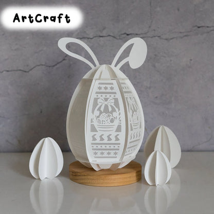 Pack 3 Easter Eggs Lantern SVG - Easter Egg Lantern for Easter Decorations SVG - DIY Paper Easter Lanterns - Easter Eggs Shadow Box