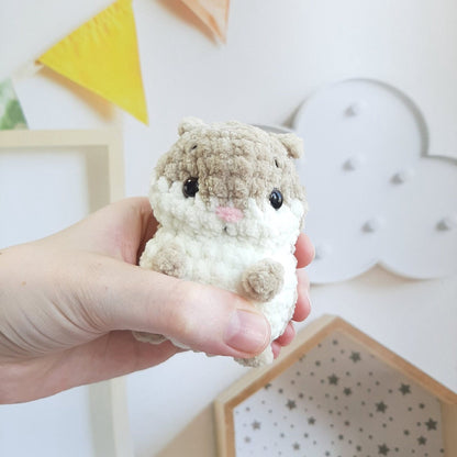 Crochet PATTERN Hamster, no sew, Amigurumi tutorial PDF in English, toy amigurumi handmade children's gift for the Christmas decor