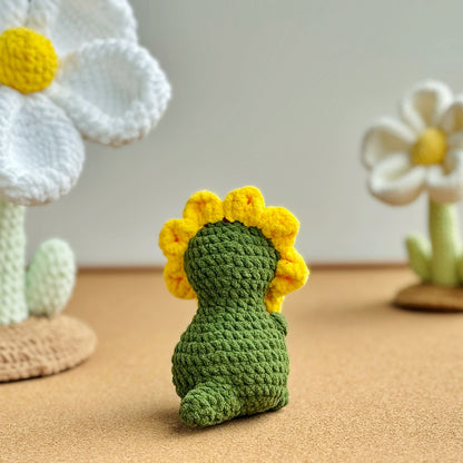 Sunflower Dinosaur No Sew Crochet Pattern, Butterfly Dinosaur Crochet Pattern, Bee-rex Crochet Pattern, No Sew Amigurumi Crochet Patterns