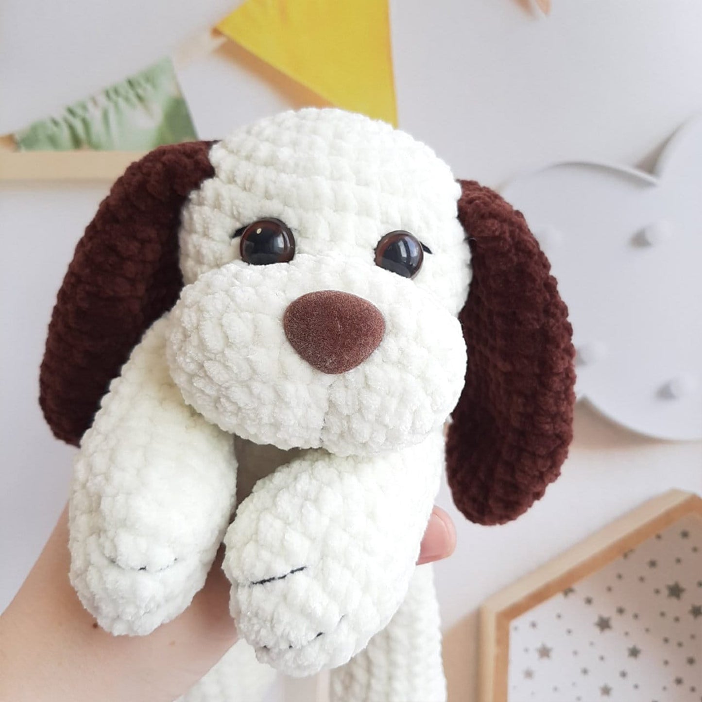 Crochet PATTERN dog, Amigurumi tutorial PDF in English, crochet puppy crochet pattern PDF Christmas gift Baby shower dog crochet pattern