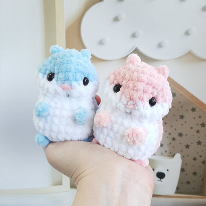 Crochet PATTERN Hamster, no sew, Amigurumi tutorial PDF in English, toy amigurumi handmade children's gift for the Christmas decor