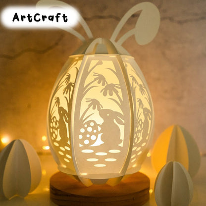 Pack 3 Easter Eggs Lantern SVG - Easter Egg Lantern for Easter Decorations SVG - DIY Paper Easter Lanterns - Easter Eggs Shadow Box