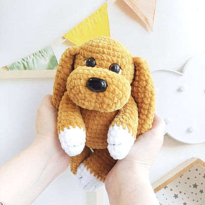 Crochet PATTERN dog, Amigurumi tutorial PDF in English, crochet puppy crochet pattern PDF Christmas gift Baby shower dog crochet pattern