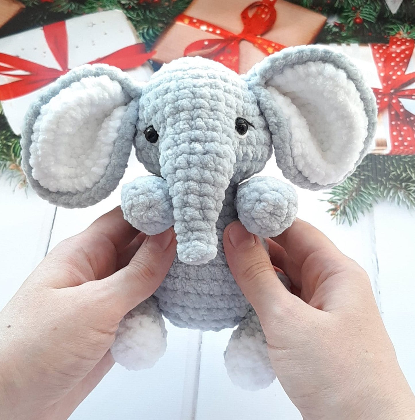 Crochet PATTERN elephant, Amigurumi tutorial PDF in English, amigurumi handmade children's gift for the Christmas gift souvenir animals