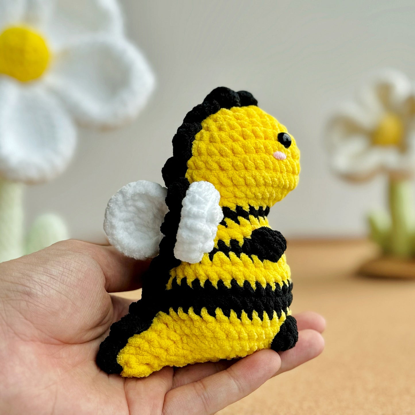 Sunflower Dinosaur No Sew Crochet Pattern, Butterfly Dinosaur Crochet Pattern, Bee-rex Crochet Pattern, No Sew Amigurumi Crochet Patterns