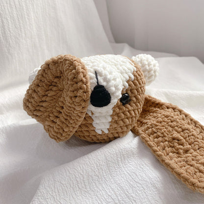 Crochet Pattern Beagle Dog, Amigurumi Puppy, Plushie Velvet Yarn, PDF File Tutorial English Deutsch Français Español Português