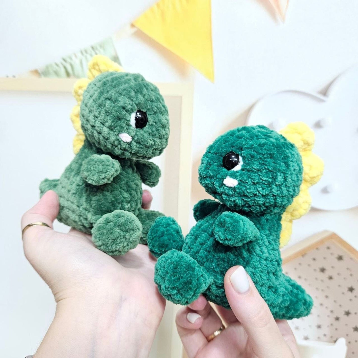 Crochet PATTERN Dino, no sew amigurumi, Amigurumi tutorial PDF in English