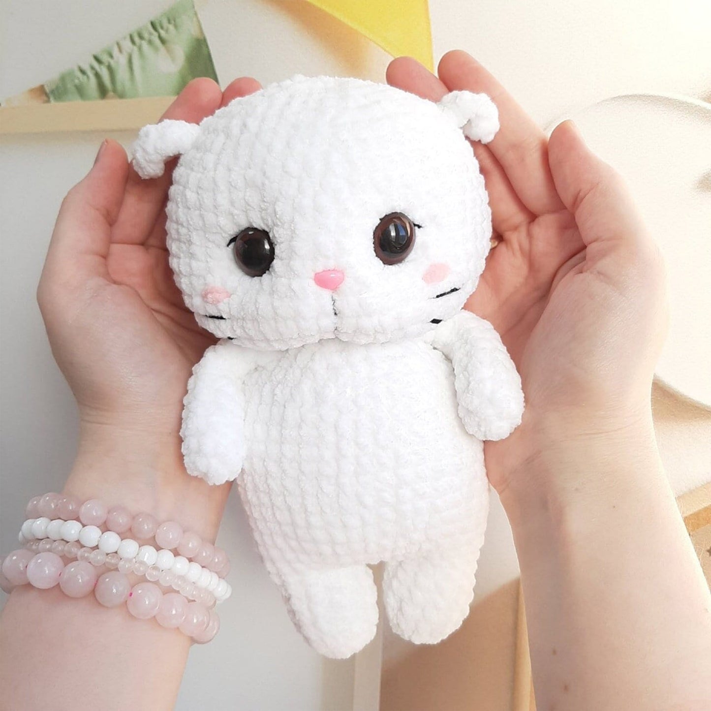 Crochet PATTERN Little kitten, no sew, Amigurumi tutorial PDF in English