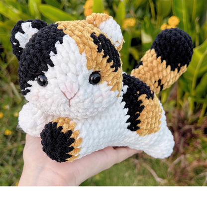 Crochet cat and bunny PATTERN bundle 3 in 1: Sweetie Fluffy | calico cat bunny | English PDF pattern