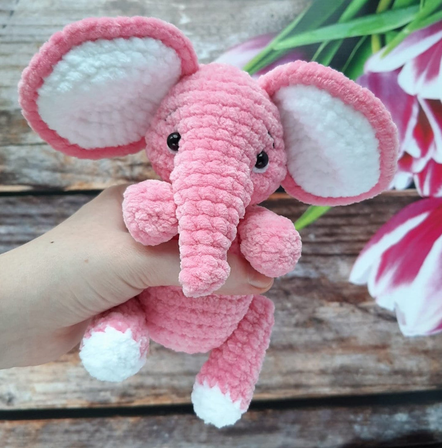 Crochet PATTERN elephant, Amigurumi tutorial PDF in English, amigurumi handmade children's gift for the Christmas gift souvenir animals