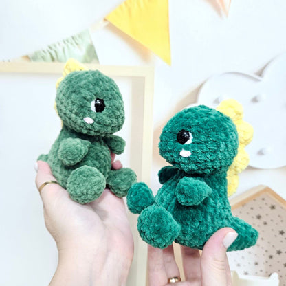 Crochet PATTERN Dino, no sew amigurumi, Amigurumi tutorial PDF in English