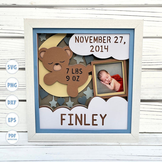 Baby stats shadow box svg, baby stats svg, Baby svg, shadow box svg