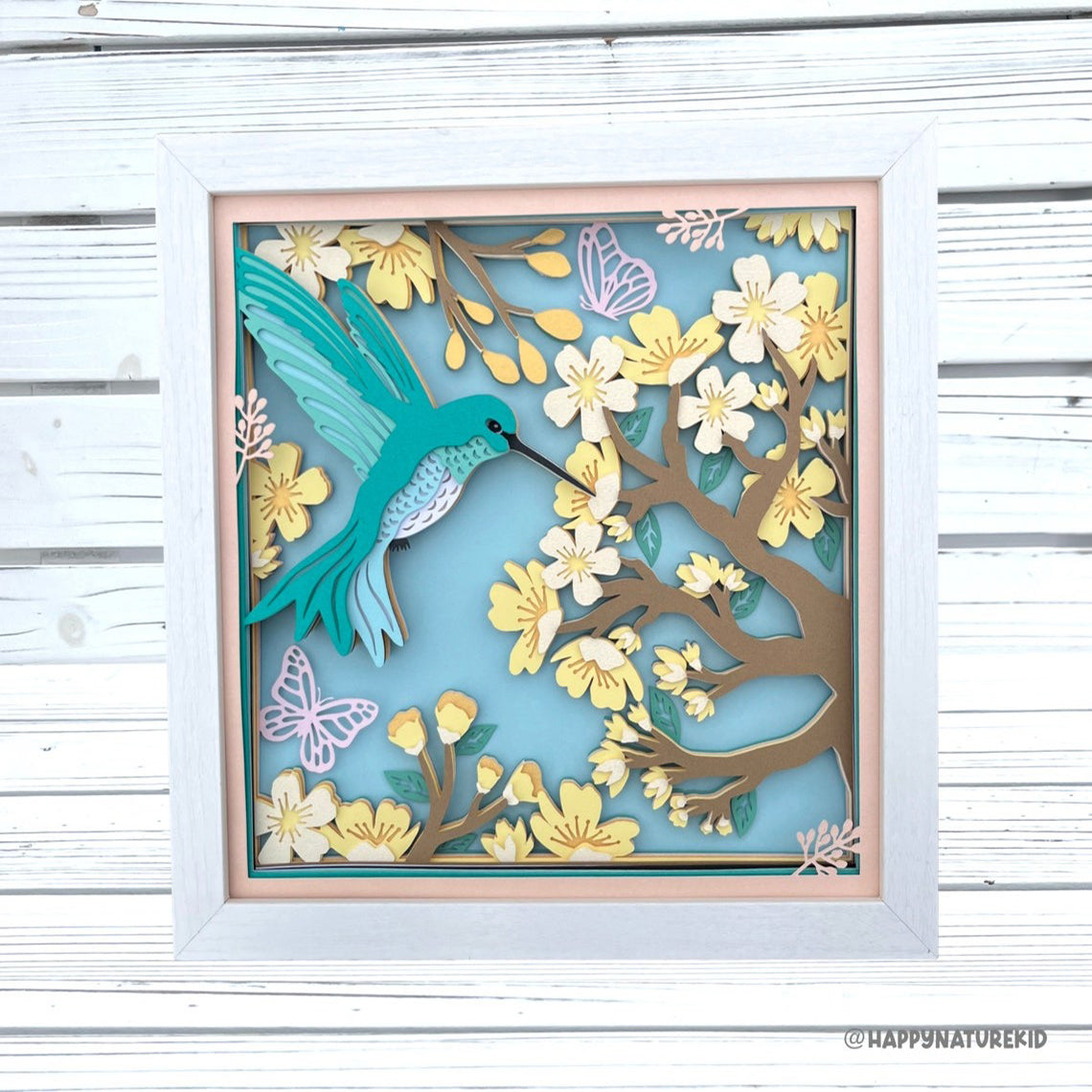 3d Hummingbird scene shadow box svg bundle, 3d Layered svg, Spring Shadow box svg 3d Blossom svg, Svg files for Cricut, 3d svg, papercut