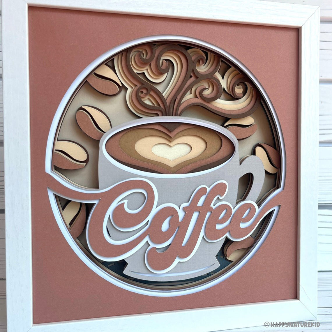 Coffee shadow box svg, shadow box svg, coffee svg, Cricut svg, card stock svg, layered svg, 3d svg