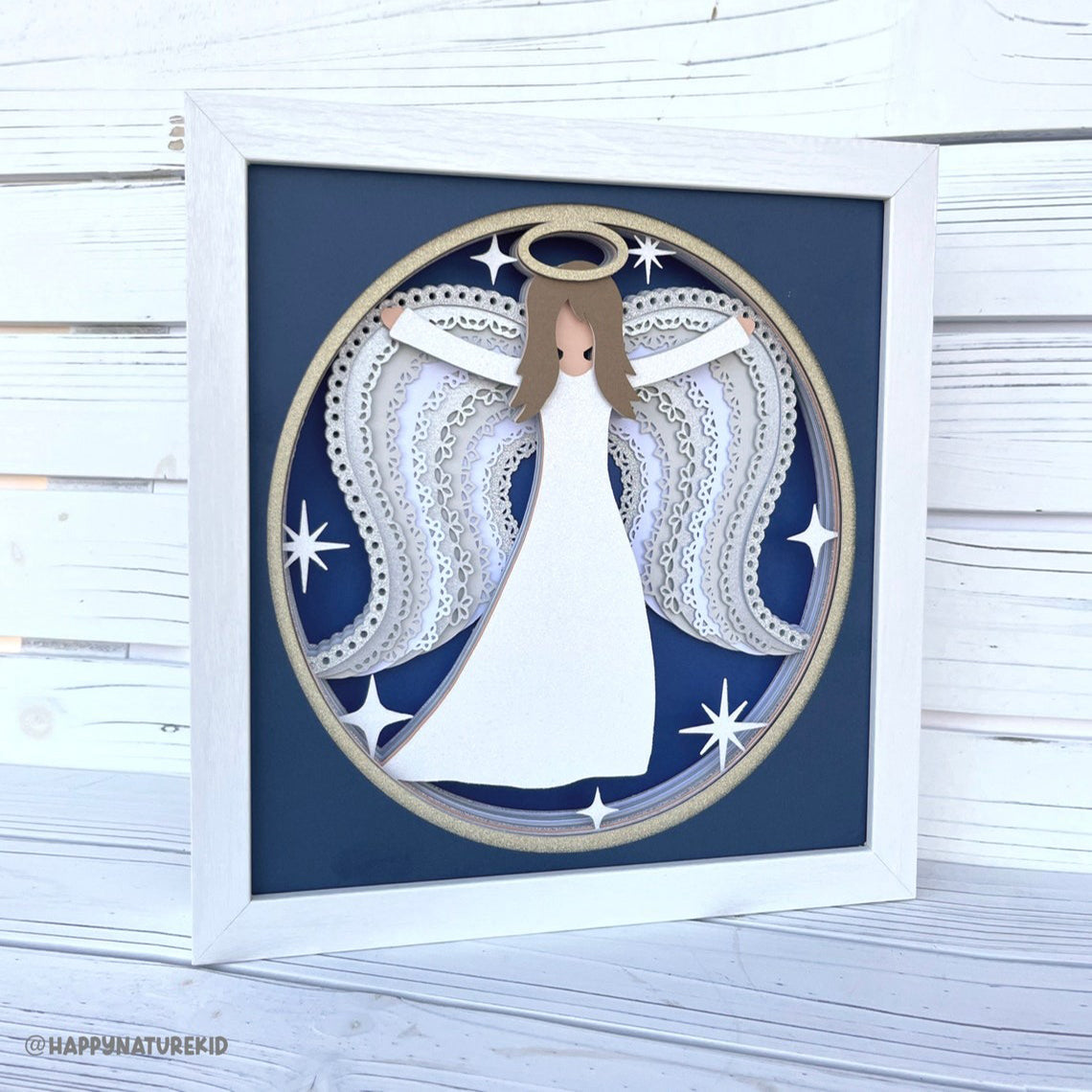 Angel Shadow box svg, Angel shadow box, Angel svg, 3d Angel svg, 3d svg, Christmas Shadow box, Layered svg, Svg files for Cricut